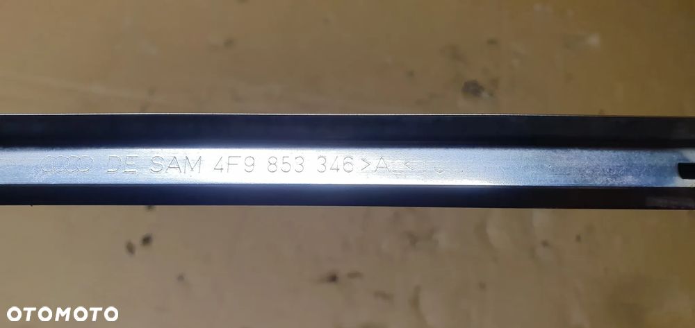 Listwa szyby błotnika prawy tył chrom Audi A6 C6 Kombi 4F9953346 - 7