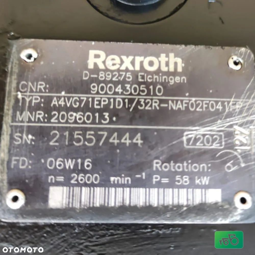 Pompa jazdy Bosch Rexroth A4VG71 Reform Werke Mounty 100 - 19