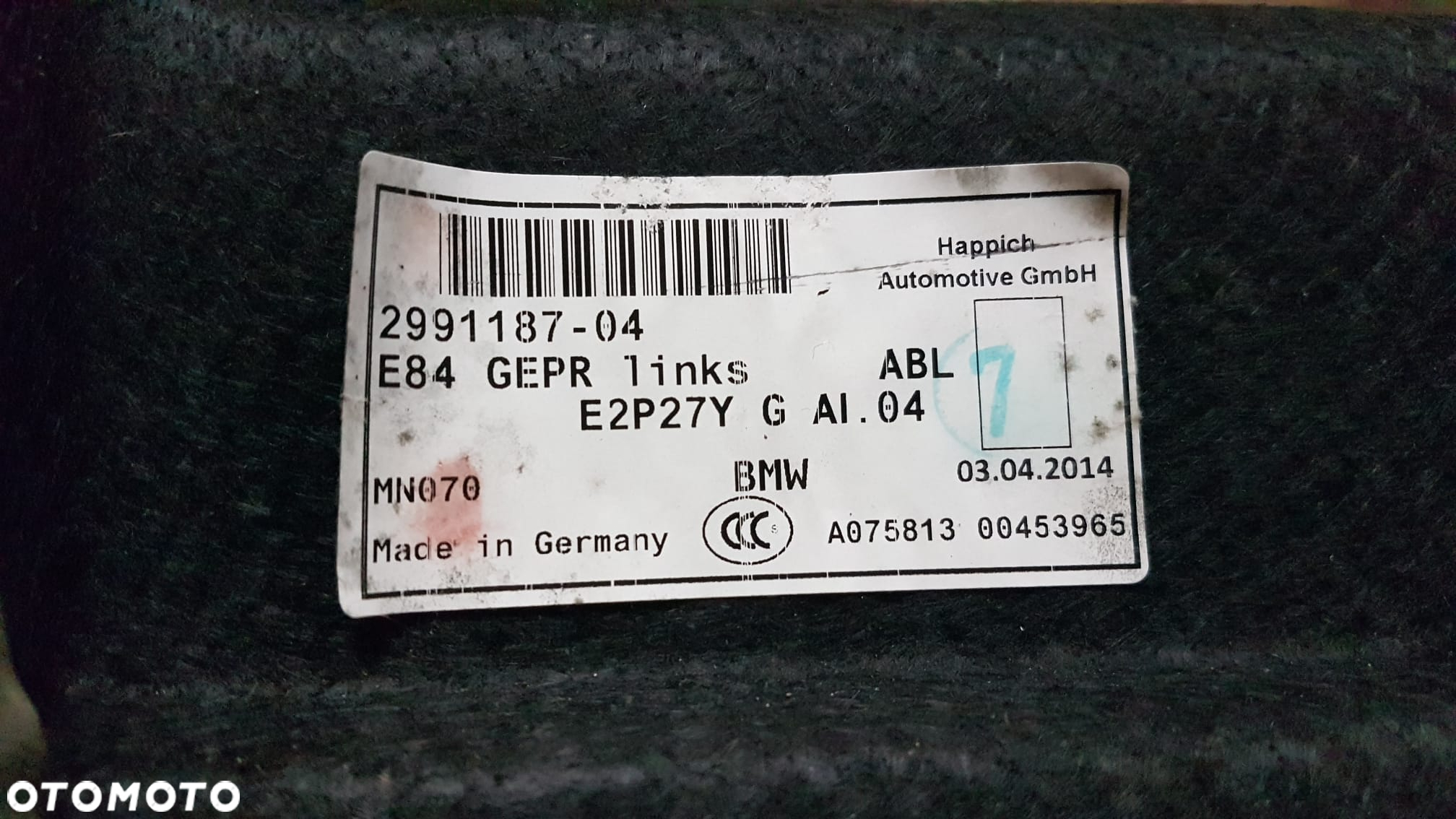BMW E84 X1 BOCZEK BAGAŻNIKA LEWY 2991187 - 3