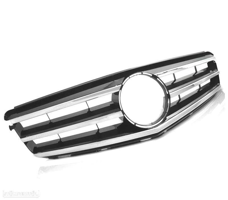 GRELHA MERCEDES CLASE C W204 S204 07-14 PRETO CROMADO - 3