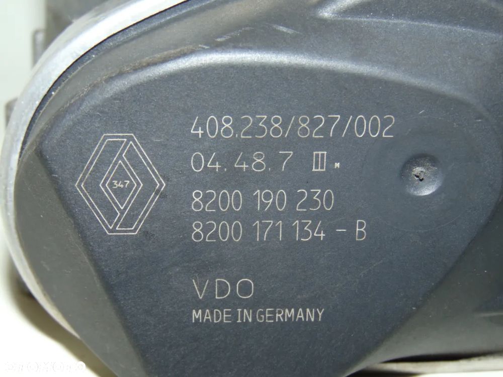 ORYGINAŁ przepustnica 8200190230 8200171134B Renault Modus Clio Megane Scenic 2 II benzyna 1.4 1.6 - 2