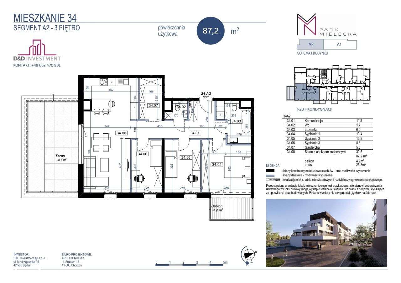 Mieszkanie na sprzedaż, 4 pokoje, 87 m², Sosnowiec
