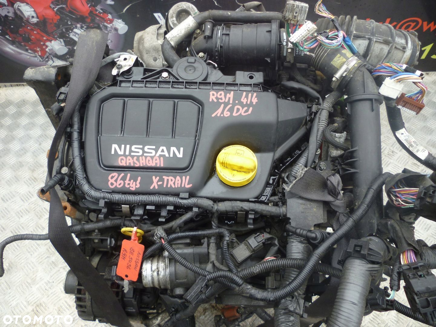 SILNIK KOMPLETNY NISSAN X-TRAIL 1.6 DCI 16r. R9M 414 86 TYS - 2