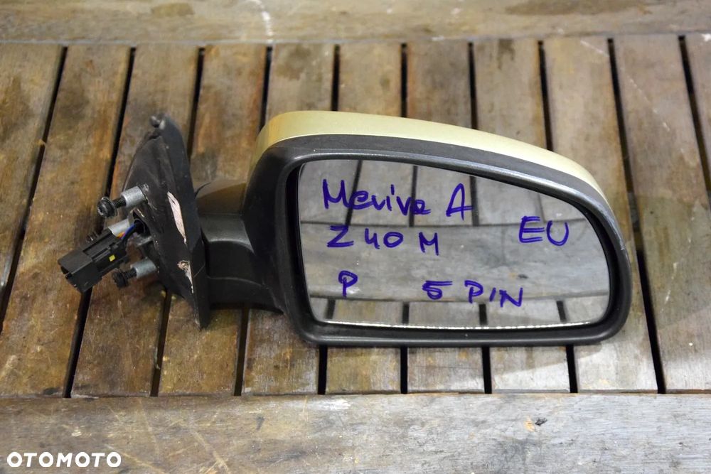 Opel Meriva A Lusterko prawe 5PIN el. Z40M EUROPA - 2