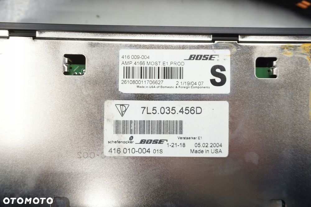 PORSCHE CAYENNE 7L ZESTAW GŁOŚNIKÓW BOSE WZMACNIACZ 7L5035456D - 2
