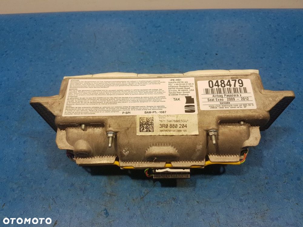 SEAT EXEO AIRBAG PASAŻERA 3R0880204 - 1