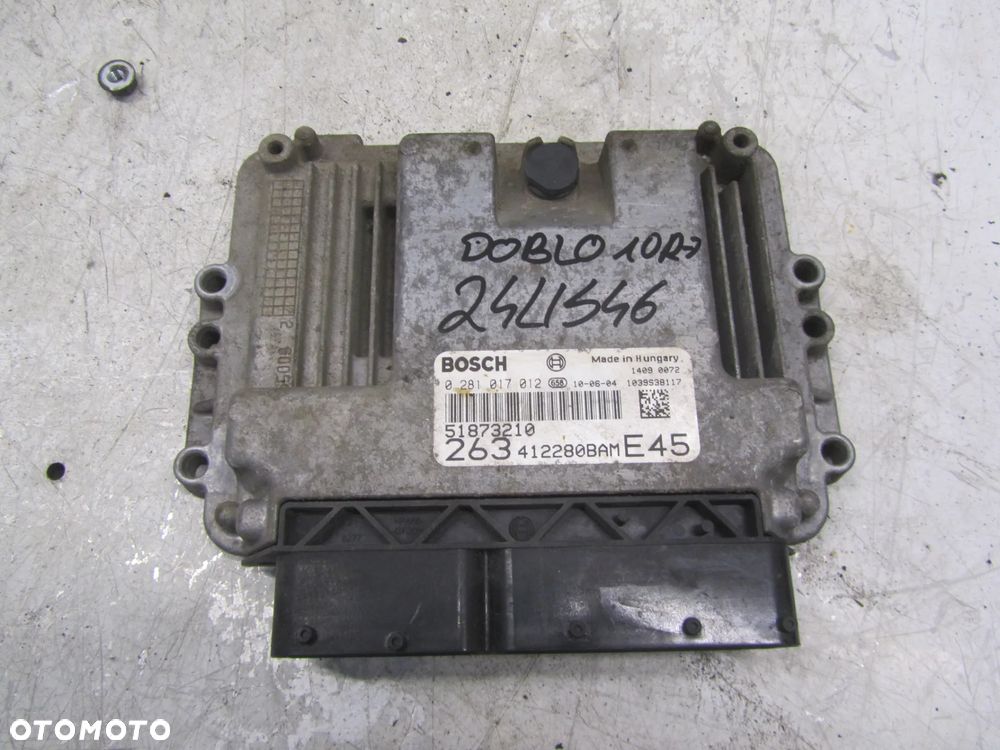 fiat doblo 1.6 jtd 10r->komputer sterownik silnika 51873210 - 1