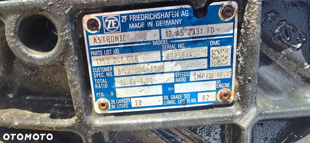 SKRZYNIA BIEGÓW Z RETARDEREM MAN KOMPLETNA SPRAWNAASTRONIC 12 AS233TD - - 5