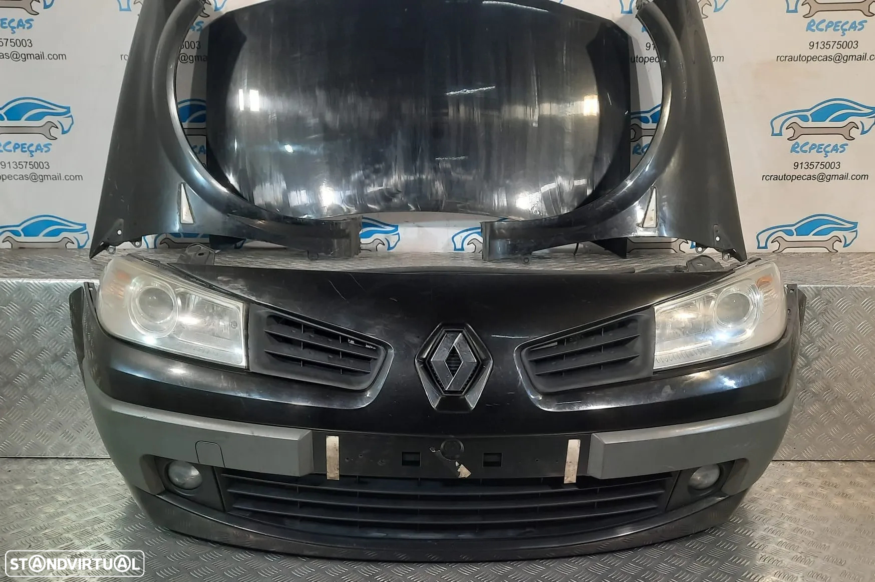 .FRENTE COMPLETA RENAULT MEGANE II 2 MK2 FACELIFT CAPOT PARACHOQUES GUARDA-LAMAS OTICAS RADIADOR VENTILADOR FRENTE FIBRA REFORÇO - 10