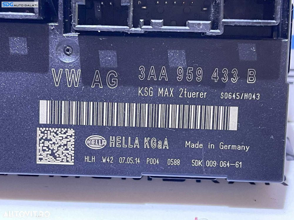 Unitate Modul Calculator Confort Volkswagen Passat B7 2010 - 2015 Cod 3AA959433B [M3855] - 2