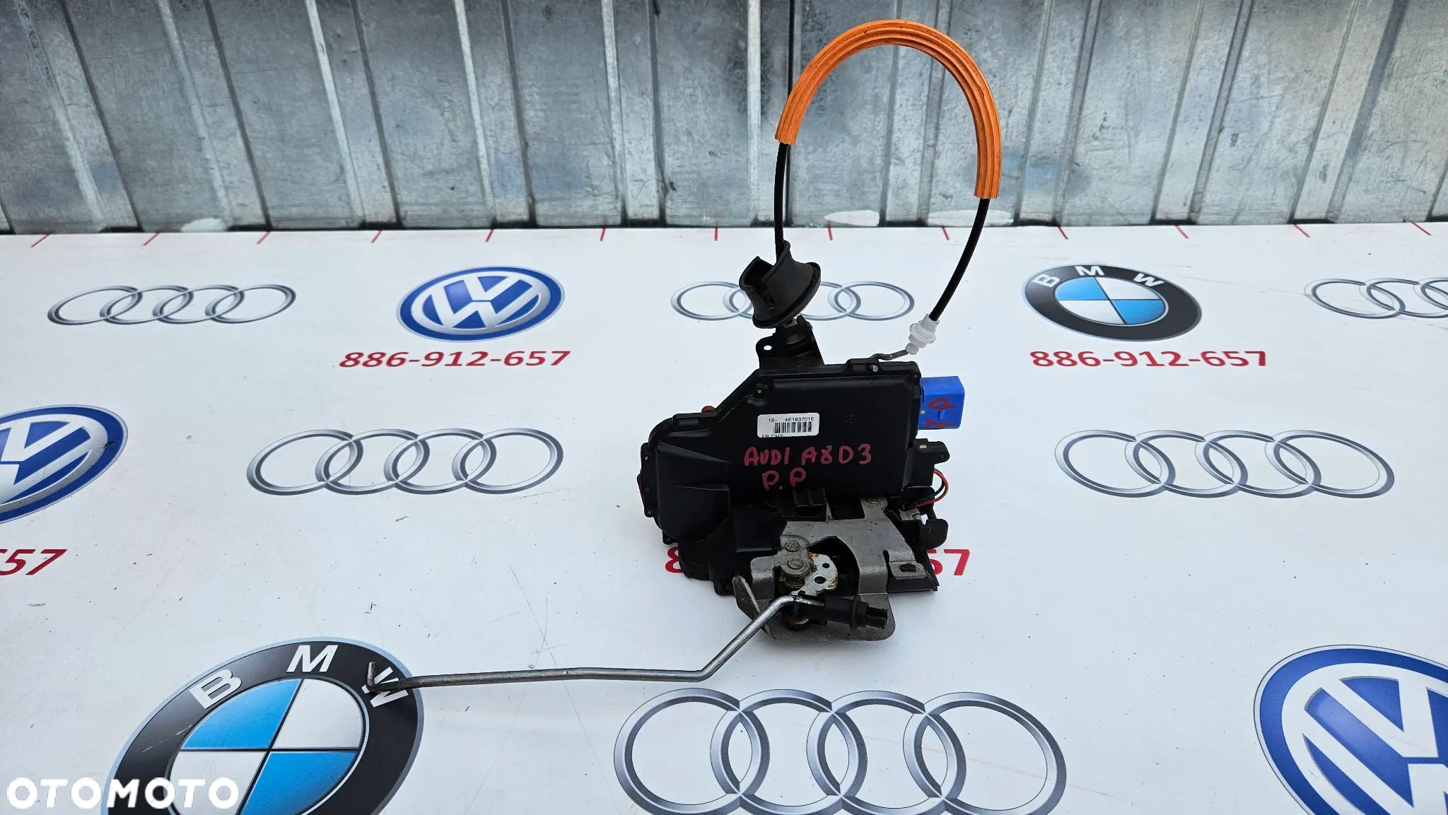 Audi A8 D3 Kompletny zamek drzwi przód prawy Zamek drzwi przednich prawych 4E1837016 EUROPA 7 PIN - 1