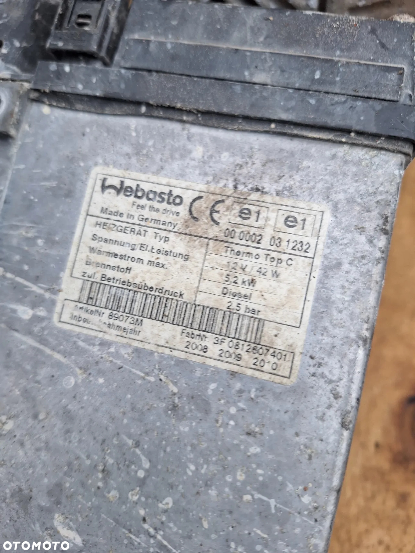 WEBASTO PIEC OGRZEWANIE POSTOJOWE VW T5 07R Thermo Top C / E - 7