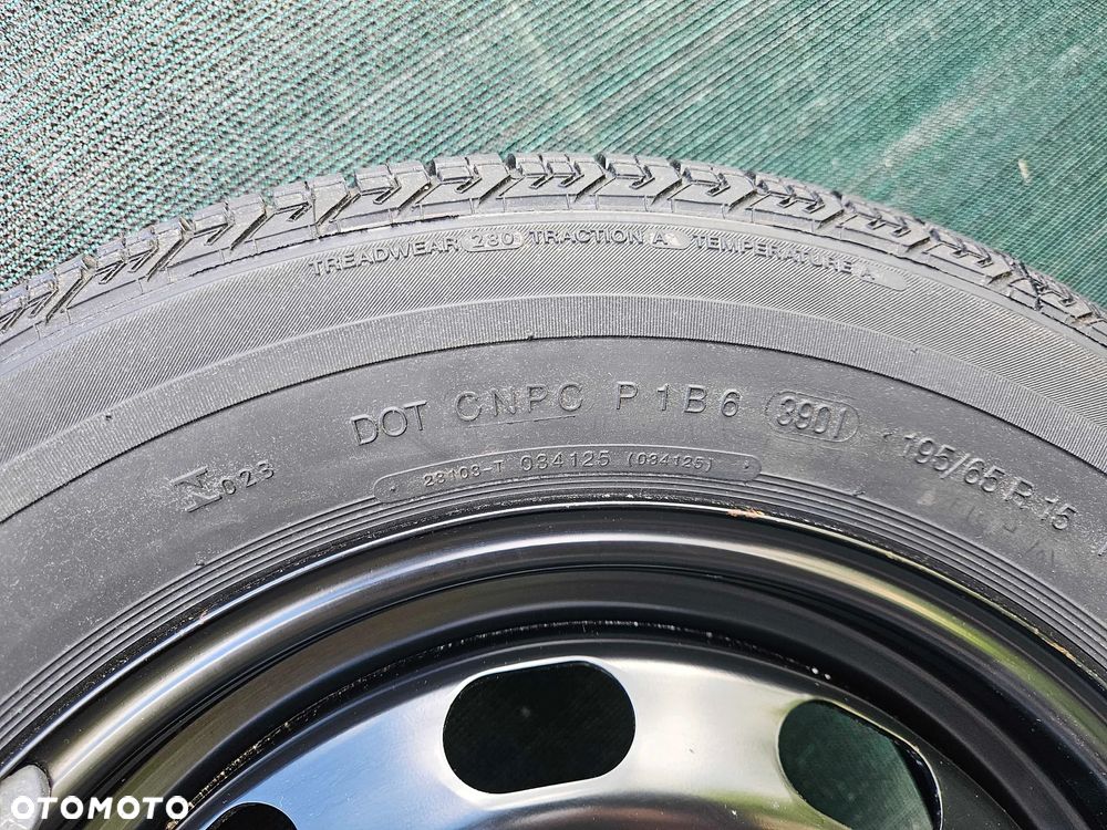 Kolo Felga 1J0601027Q Blaszak Zapasowe Zapasowka R15 5x100 6J ET38 195/65 VW Golf IV 4 Audi Skoda Seat - 6