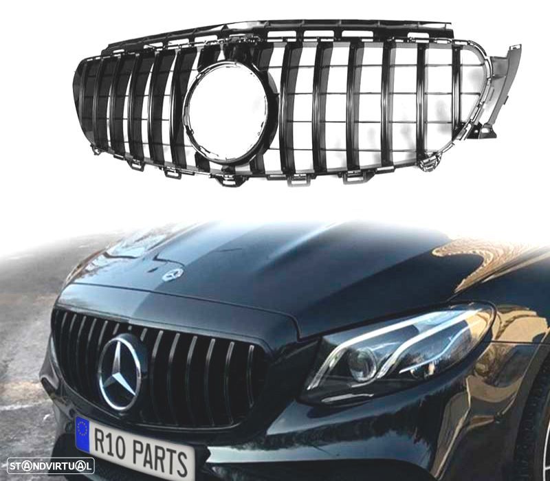 GRELHA MERCEDES CLASE E W213 16-18 LOOK GT PRETO BRILHO - 1