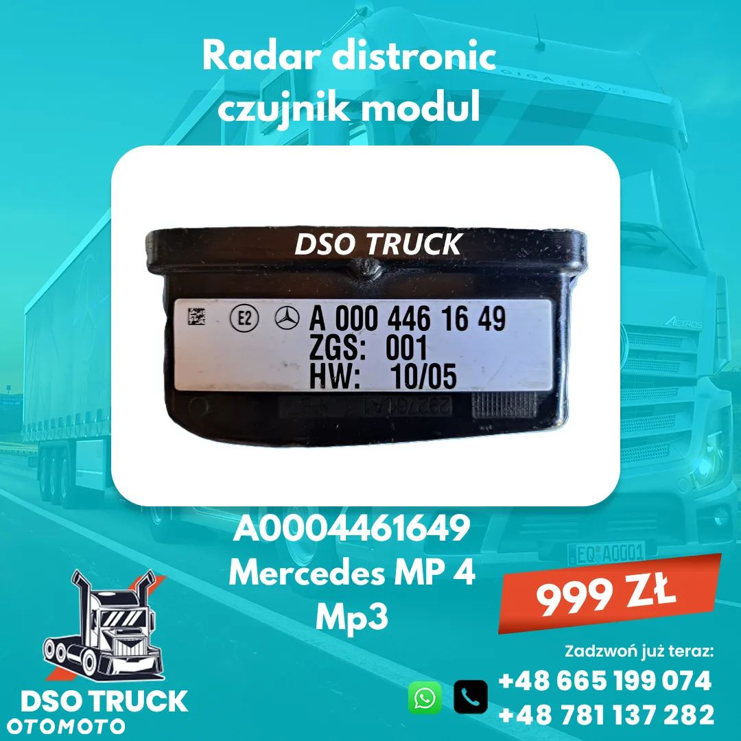 A0004461649 Radar distronic czujnik modul Actros Mercedes MP 4 Mp3 - 1