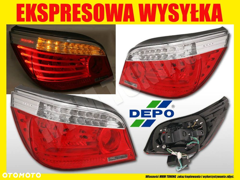 LAMPA TYL TYLNE KPL TUNING BMW 5 E60 4D 2003-2007 LCI LIFT LOOK LED DIODY - 2