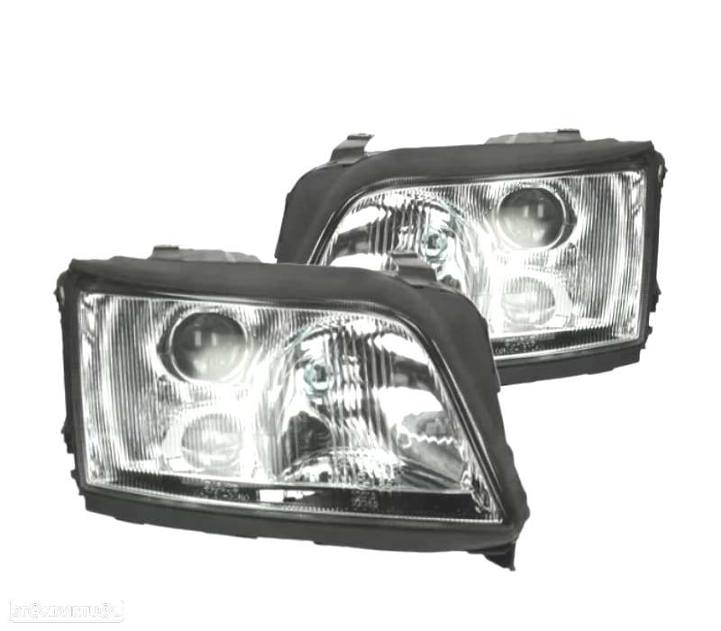 FARÓIS AUDI A6 C4 94-96 FUNDO PRETO - 1