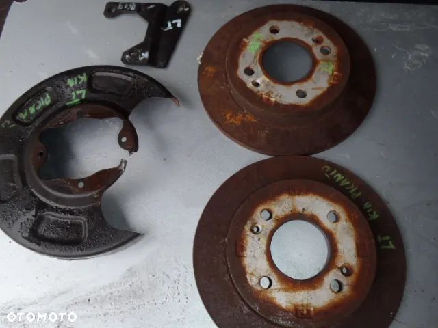 tarcza tarcze przewód hamulca hamulcowe klocki osłona blacha tarcza kotwiczna piasty kia picanto I - 21