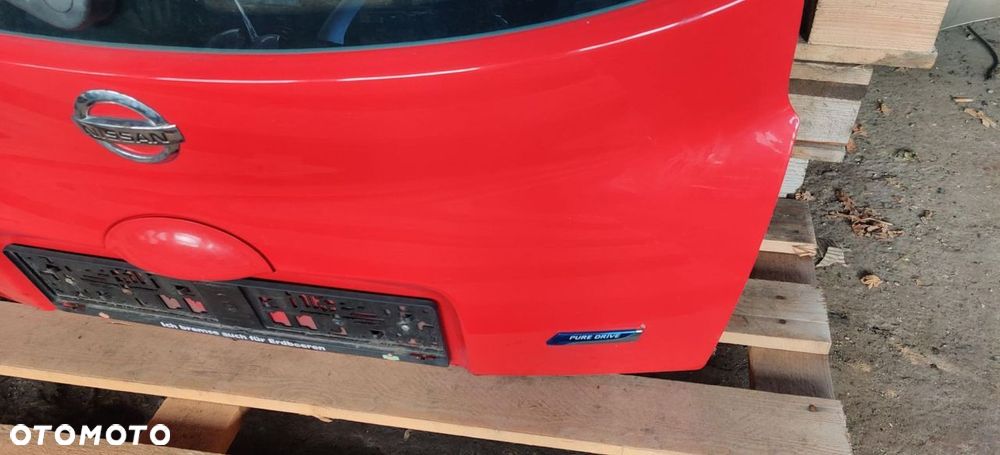 TYLNA KLAPA BAGAŻNIKA TYŁ SZYBA NISSAN MICRA K12 CZERWONA - 3