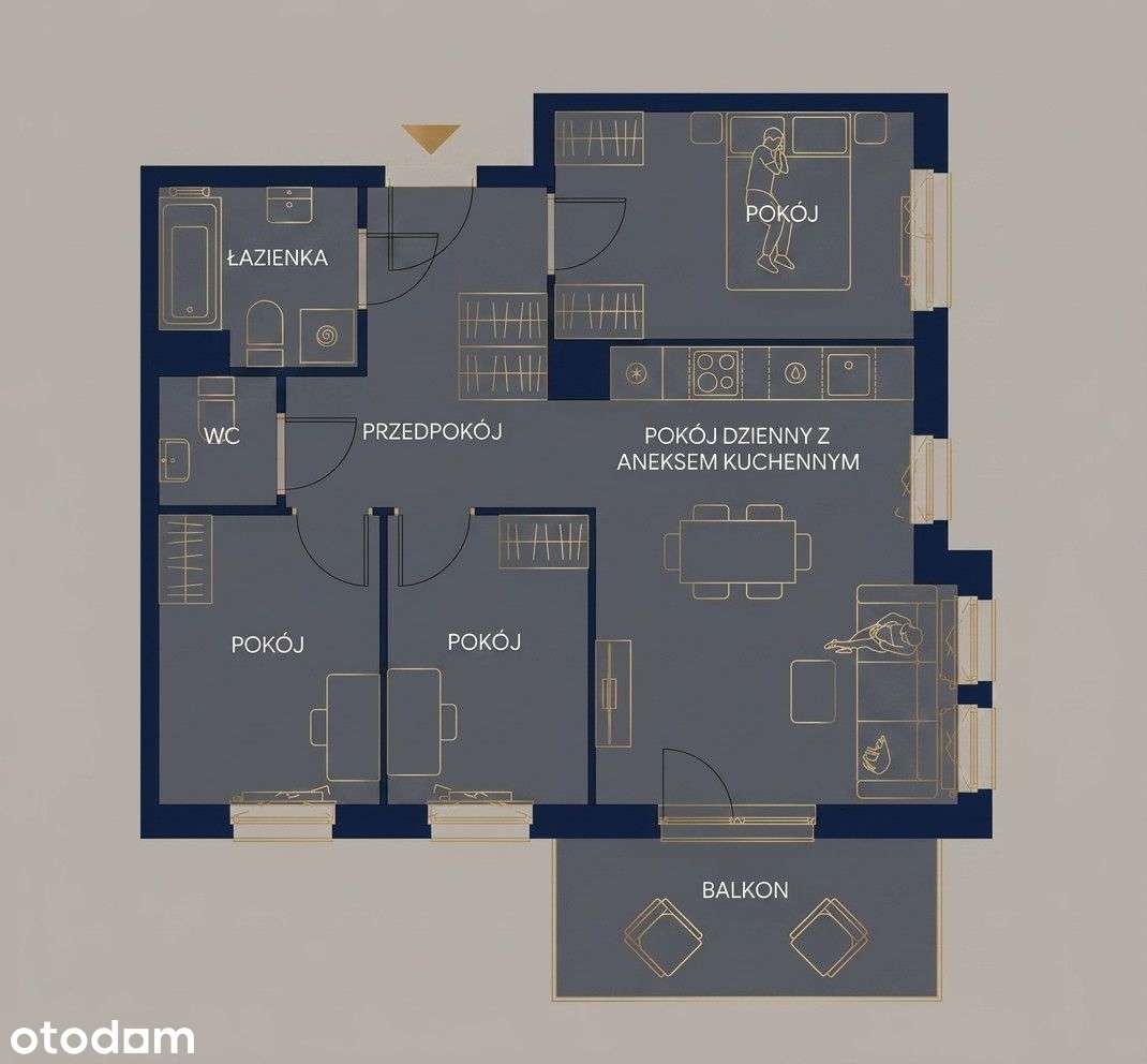 Mieszkanie na sprzedaż, 3 pokoje, 62 m², Gdańsk