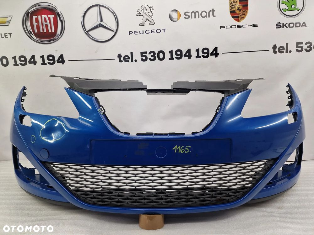 SEAT IBIZA 6J0 IV 08- ZDERZAK PRZEDNI PRZÓD NA SPRYSKI , KOLOR NIEBIESKI METALIK , NR AUKCJI NZ1165 - 1