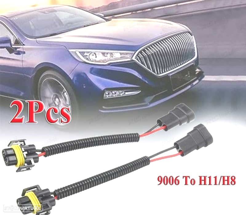 FICHAS CABOS ADAPTADOR FARÓIS NEVOEIRO HB4/9006 - H8/H11 - 1
