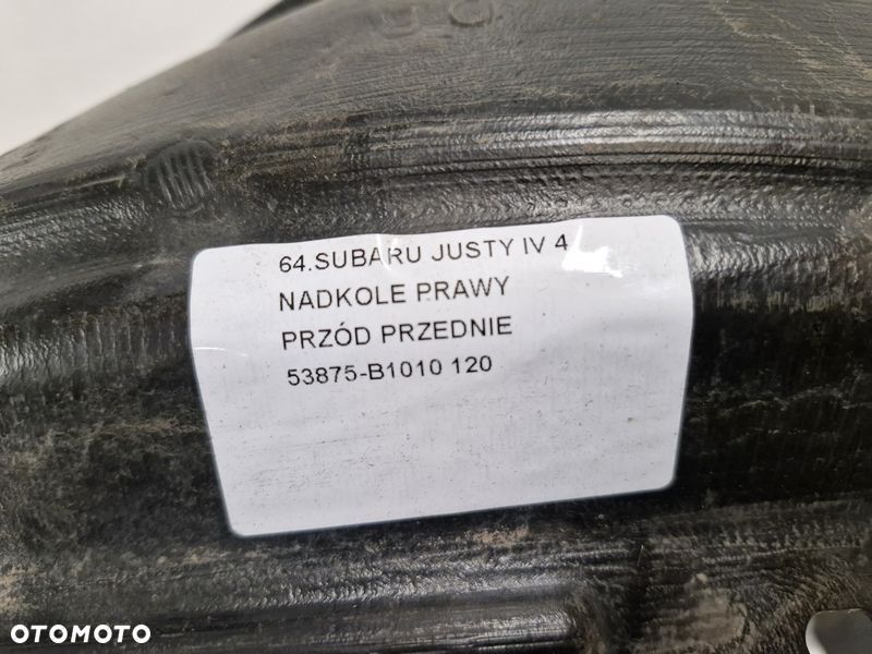 subaru justy iv 4 nadkole prawy przód przednie 53875-b1010 - 5
