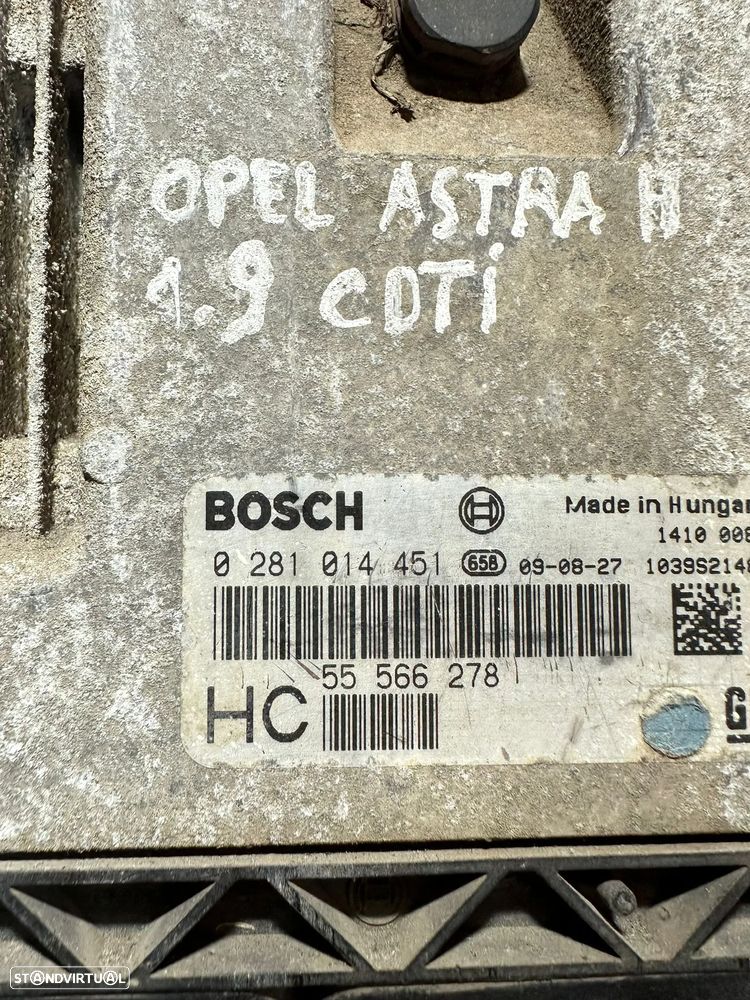 .Centralina Motor Bosch Opel Astra H 1.9 CDTi Z19DTH 55566278 0281014451 2004 - 2010 - 7