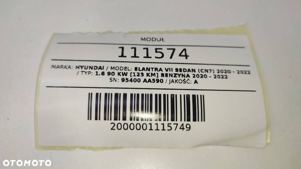 MODUŁ STEROWNIK 95400-AA590 HYUNDAI ELANTRA VII 2023 1.6 BENZYNA - 5