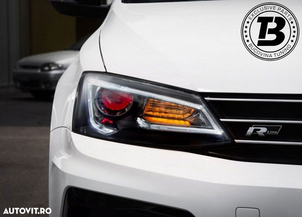 Faruri LED compatibile cu VW Jetta Mk6 VI Bi Xenon Design - 10