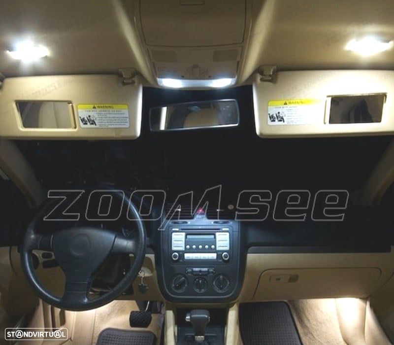KIT COMPLETO DE 17 LAMPADAS LED INTERIOR PARA VOLKSWAGEN VW JETTA 5 MK5 MKV 05-10 - 4
