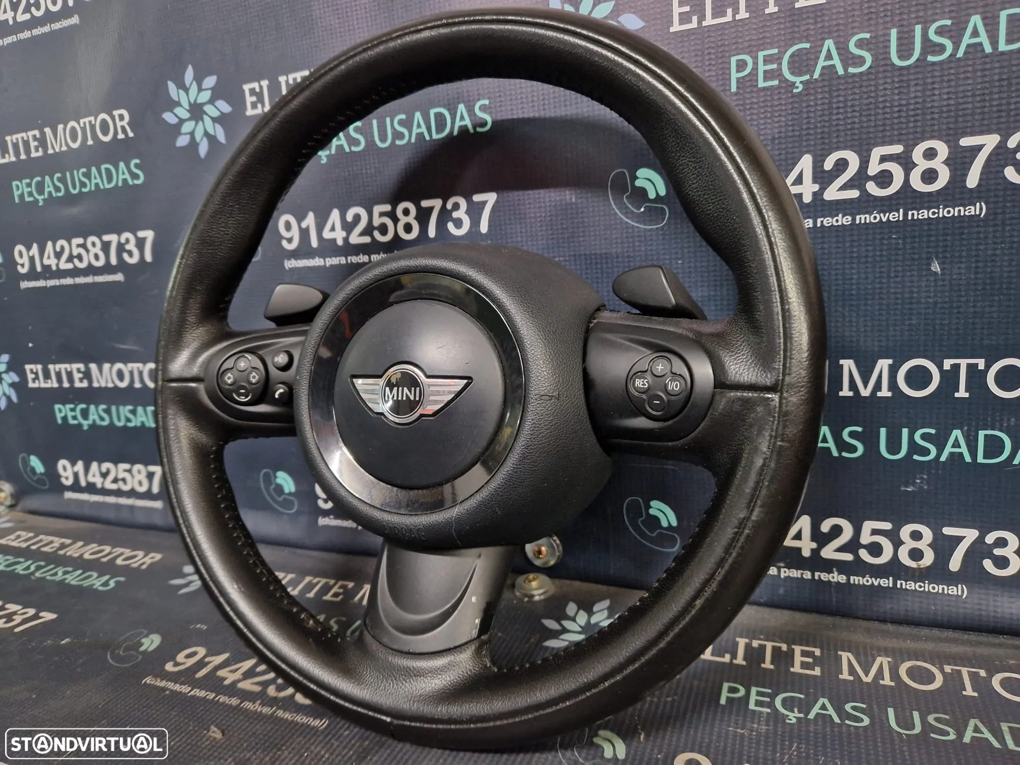 Volante usado pele com airbag MINI ONE COOPER S R56 R55 R57 PATILHAS JOHN WORKS CLUBMAN - 2