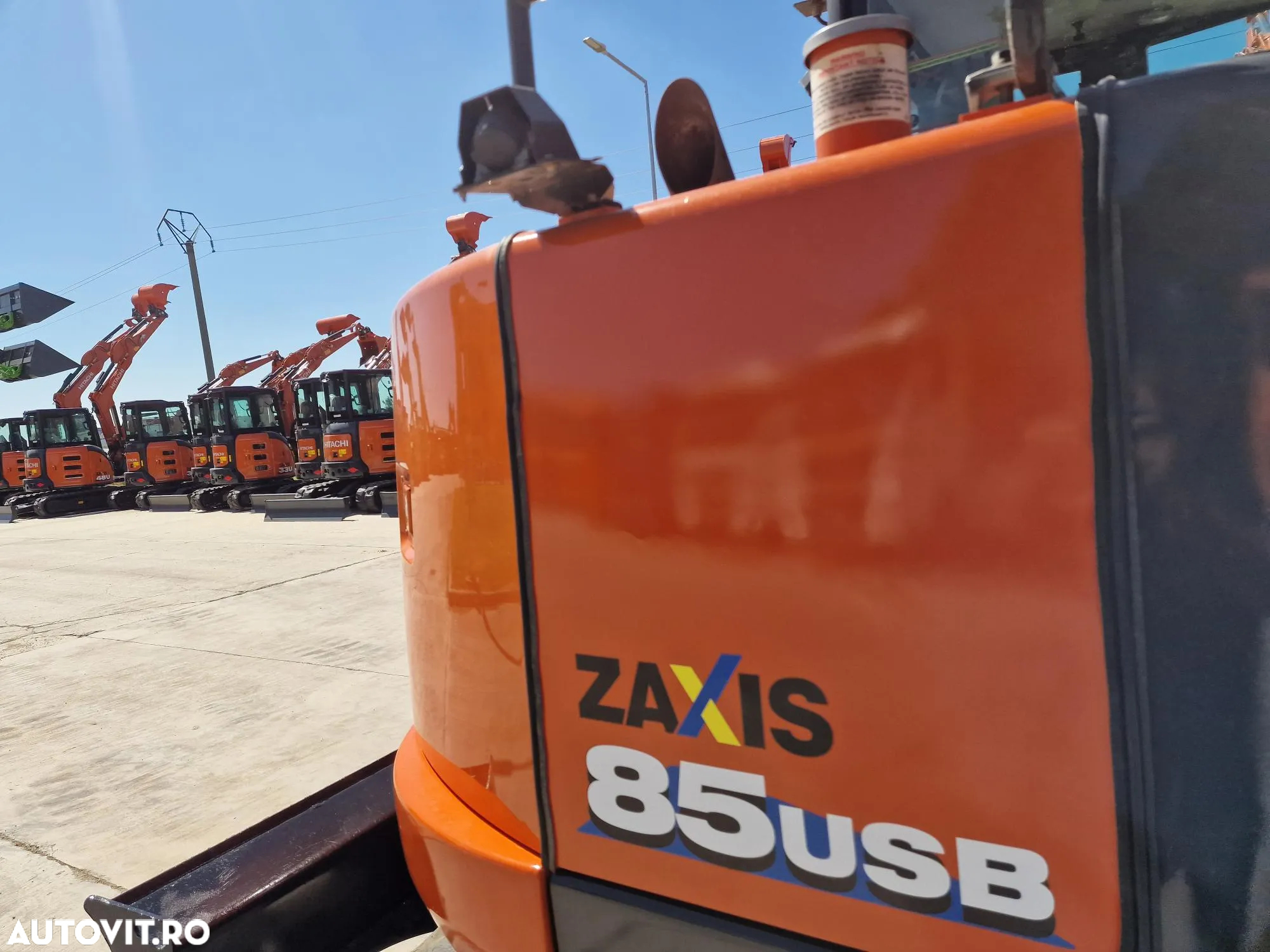 Hitachi ZX85, 2023, 19.85, Cupla rapida si 3 cupe-63.900 eur+Tva., camera spate, camelre laterale, senzori detectie parametru, senile cauciuc 90% ok, posibilite leasing 4 ani, CA NOU-PROMOTIE 63900 EUR+tva - 12