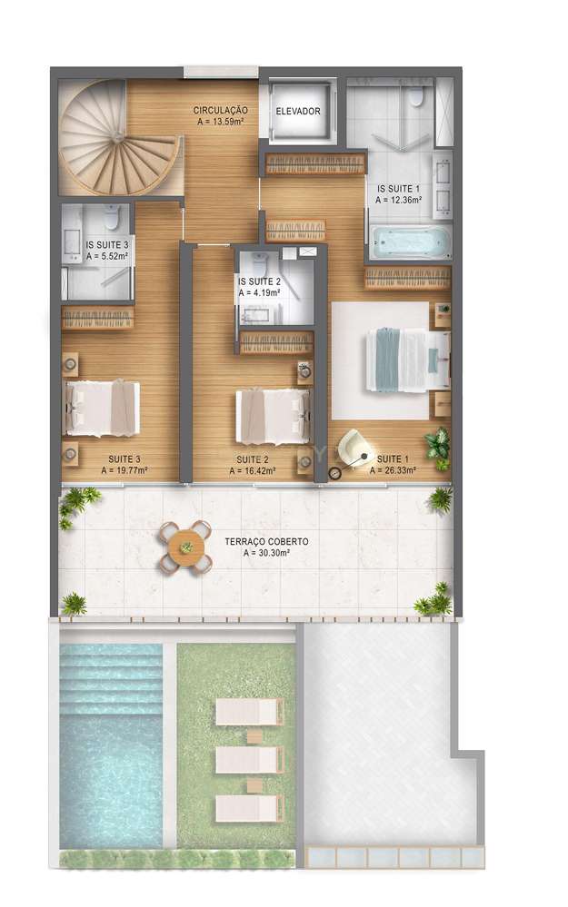 The Principado Cascais - T3 Duplex - Luxo e Exclusividade na Prestigia - Grande imagem: 3/9
