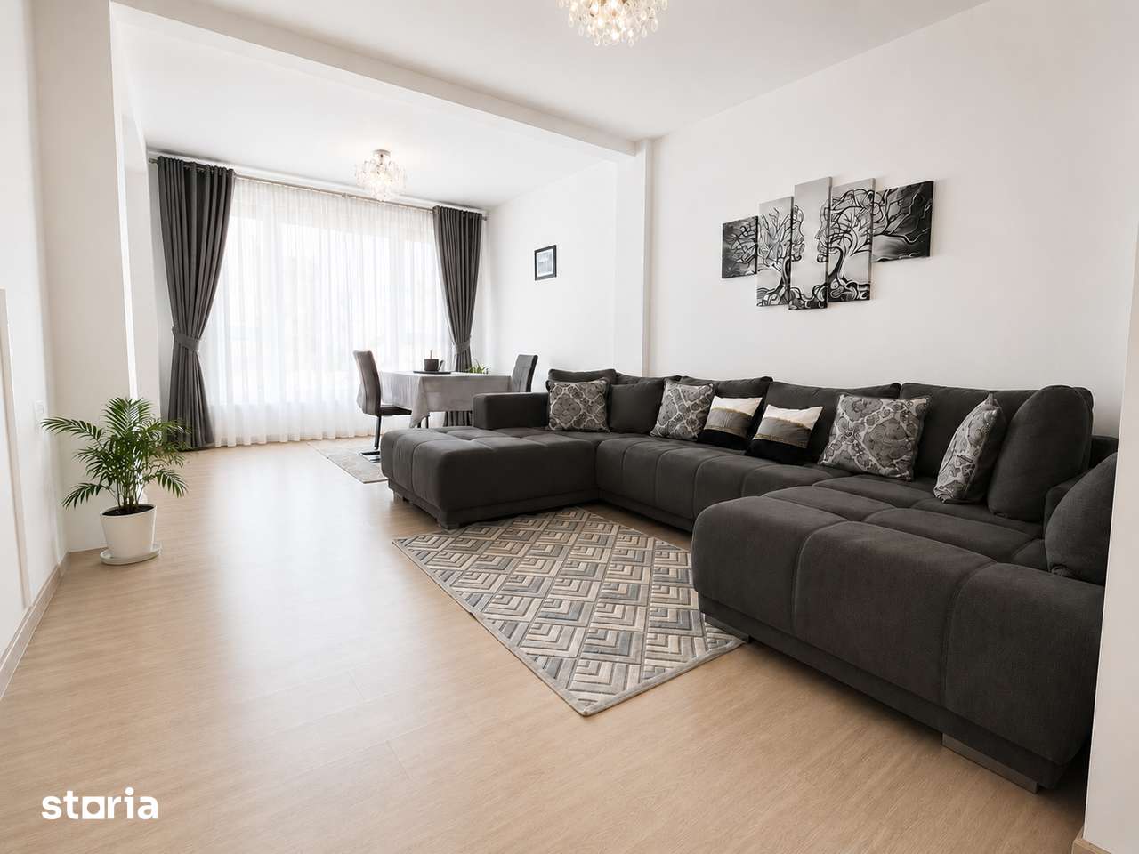 Apartament 3 camere cu gradină, bloc nou, Rădăuți — fotografia 1