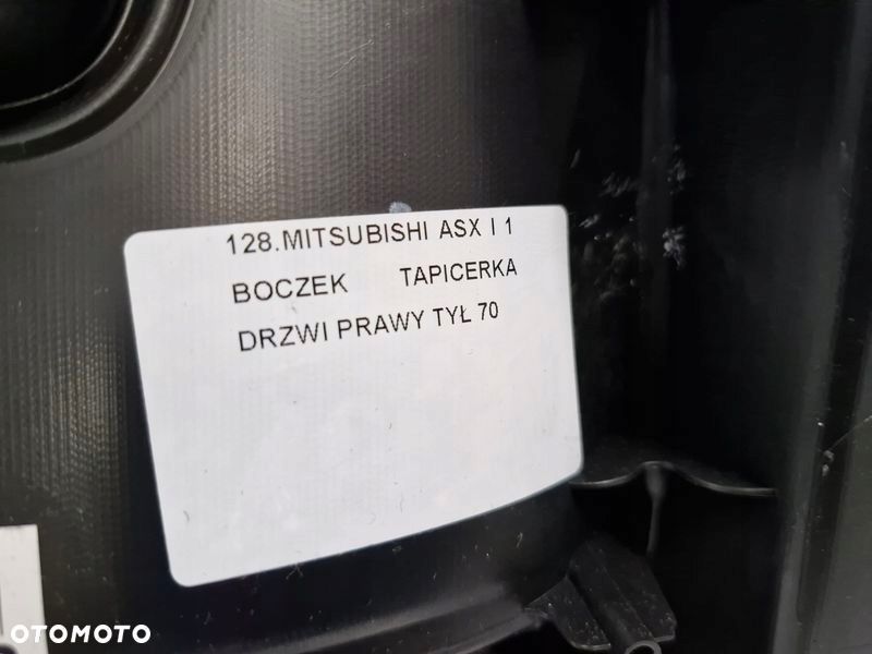 MITSUBISHI ASX I 1 BOCZEK TAPICERKA DRZWI PRAWY TYŁ - 6