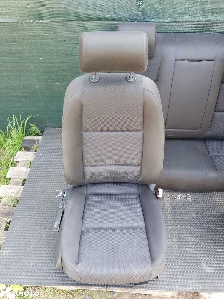 Fotele Fotel Kanapa Nieskladana Welur Czarne Soul Podlokietnik Audi A4 B6 Sedan Komplet - 18