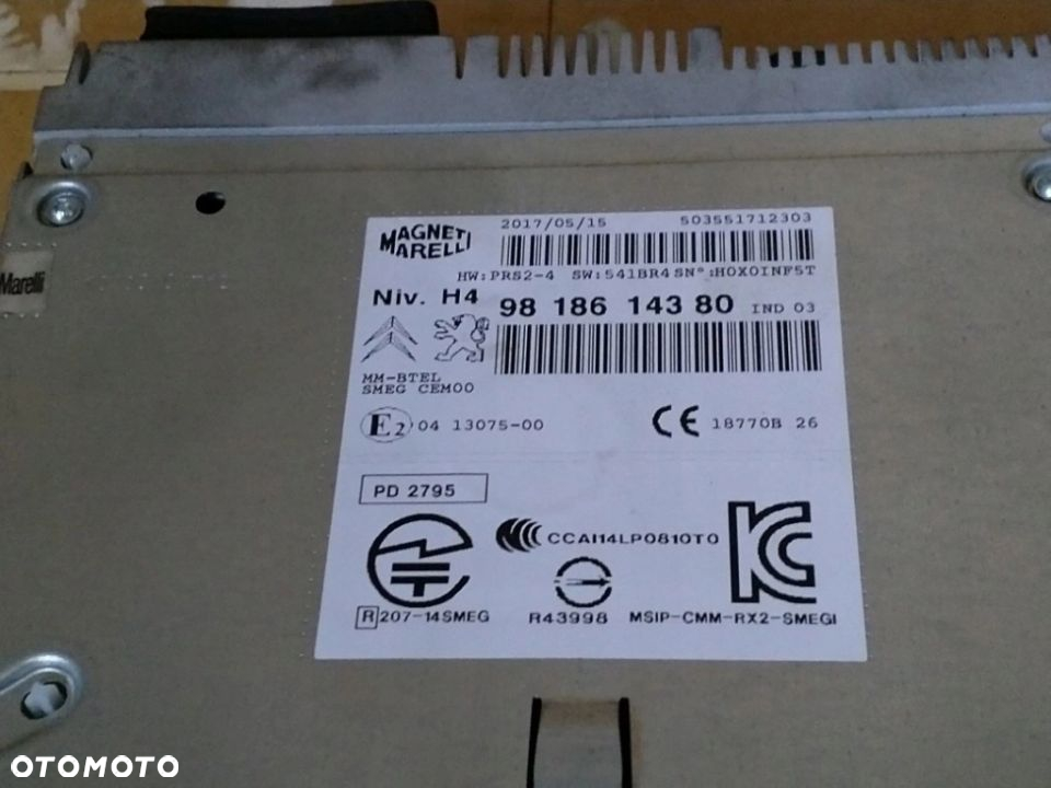 WYŚWIETLACZ NAWIGACJA PANel komplet peugeot 308 t9 - 4