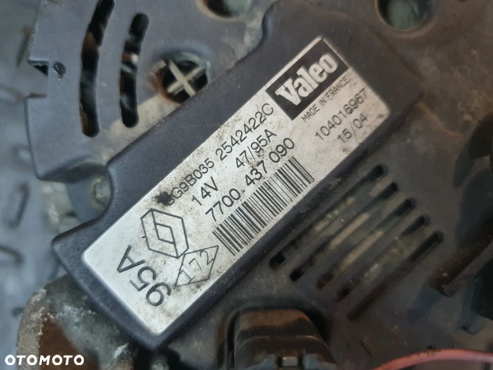 ALTERNATOR RENAULT CLIO II 7700437090 1.4 16V POSIADAM 2 SZT - 4