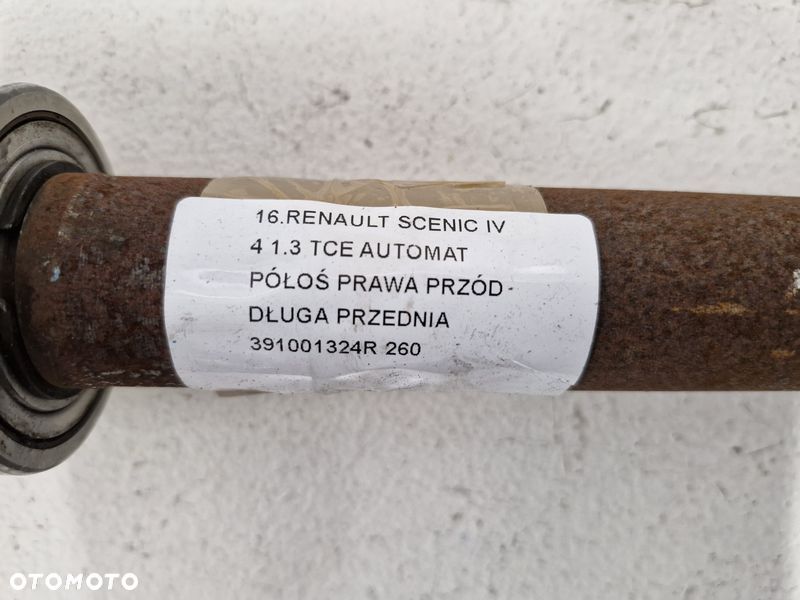 scenic 4 iv 1.3 tce automat półoś prawy przód prawa przednia długa 391001324r - 5