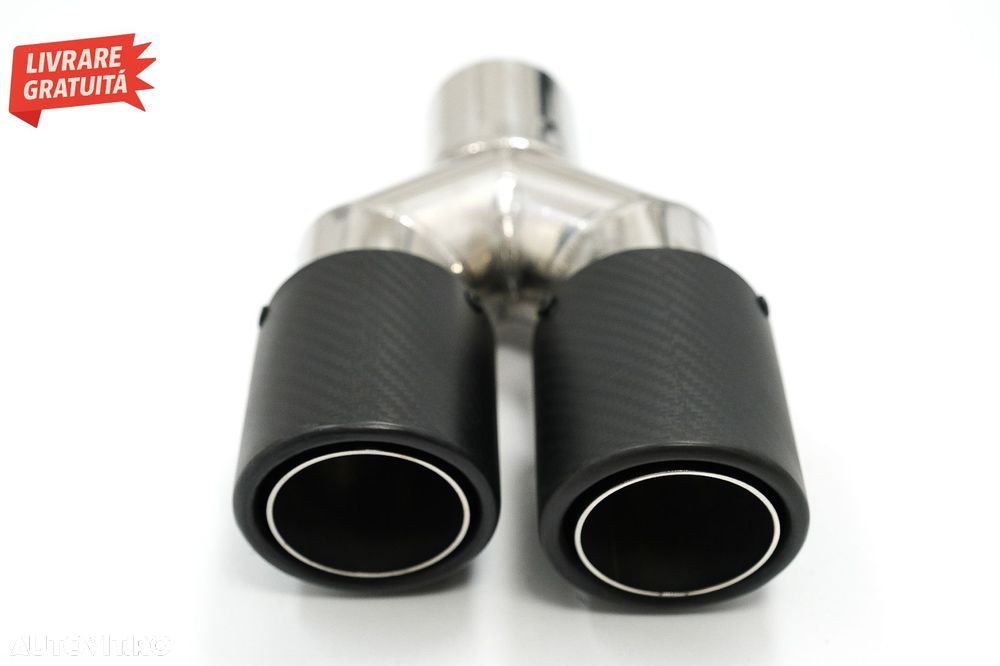 Toba Ornament Evacuare Fibra Carbon Mat Orificiu de admisie 5.8 cm Partea Stanga- livrare gratuita - 3