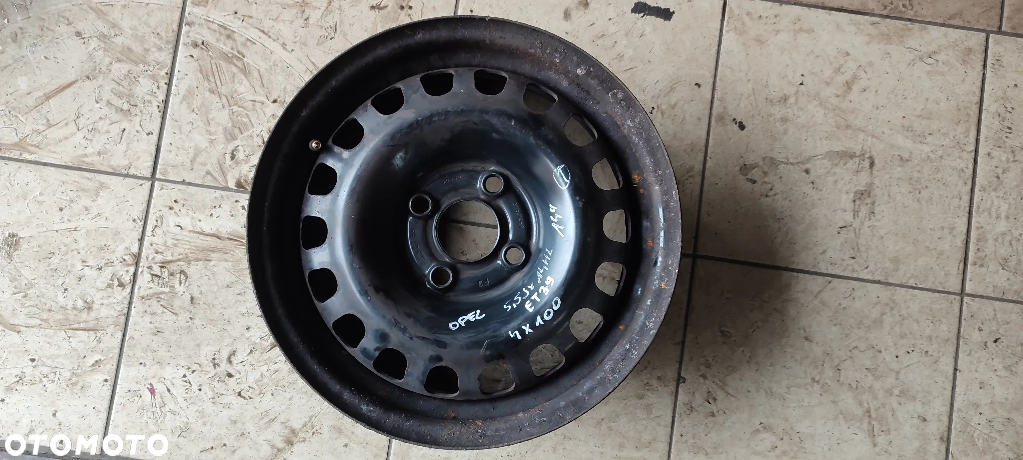 FELGI STALOWE 4x100 5,5Jx14 CALI ET 39 CORSA D E TIGRA ASTRA 4 SZTUKI KOMPLET - 2