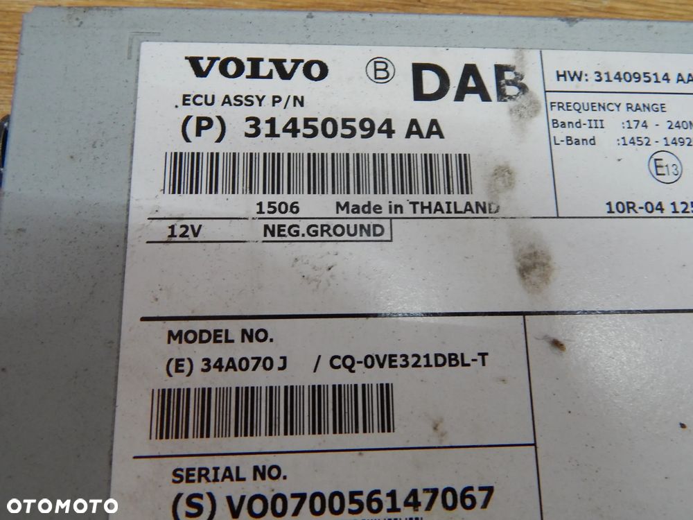 Radio moduł wzmacniacz ekran wyświetlacz Volvo S60 V60 II xc60 v40 v70 10-18  Łuków części - 5