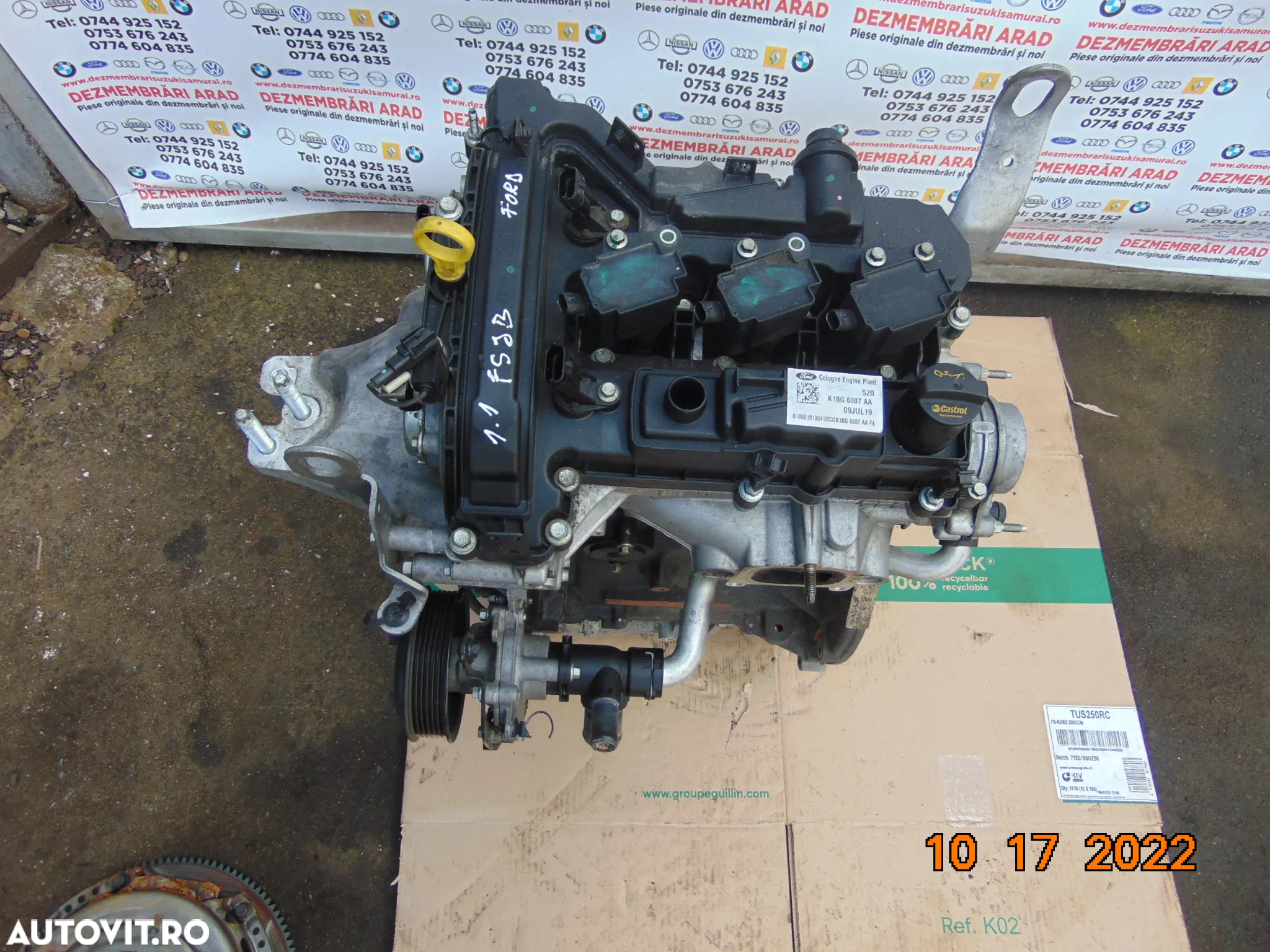 Motor Ford 1.0 benzina 1.1 FSJB Fiesta Puma Focus Ecosport fiesta mk7 mk8 euro 6 - 7