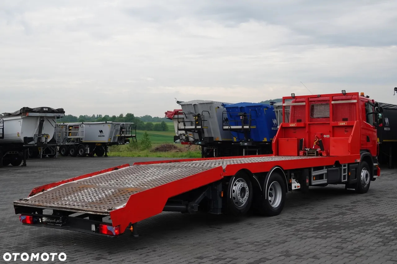 Scania G 360 / 6X2 / LAWETA / POMOC DROGOWA / OŚ SKRĘTNA I PODNOSZONA / NAJAZDY HYDRAULICZNE / WCIĄGARKA / SPROWADZONY - 9