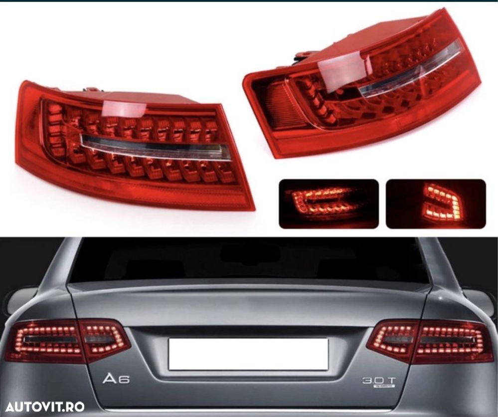 Lampa Lampi Triple Tripla Stop Stopuri Audi A6 C6 Berlina Facelift 08- - 1