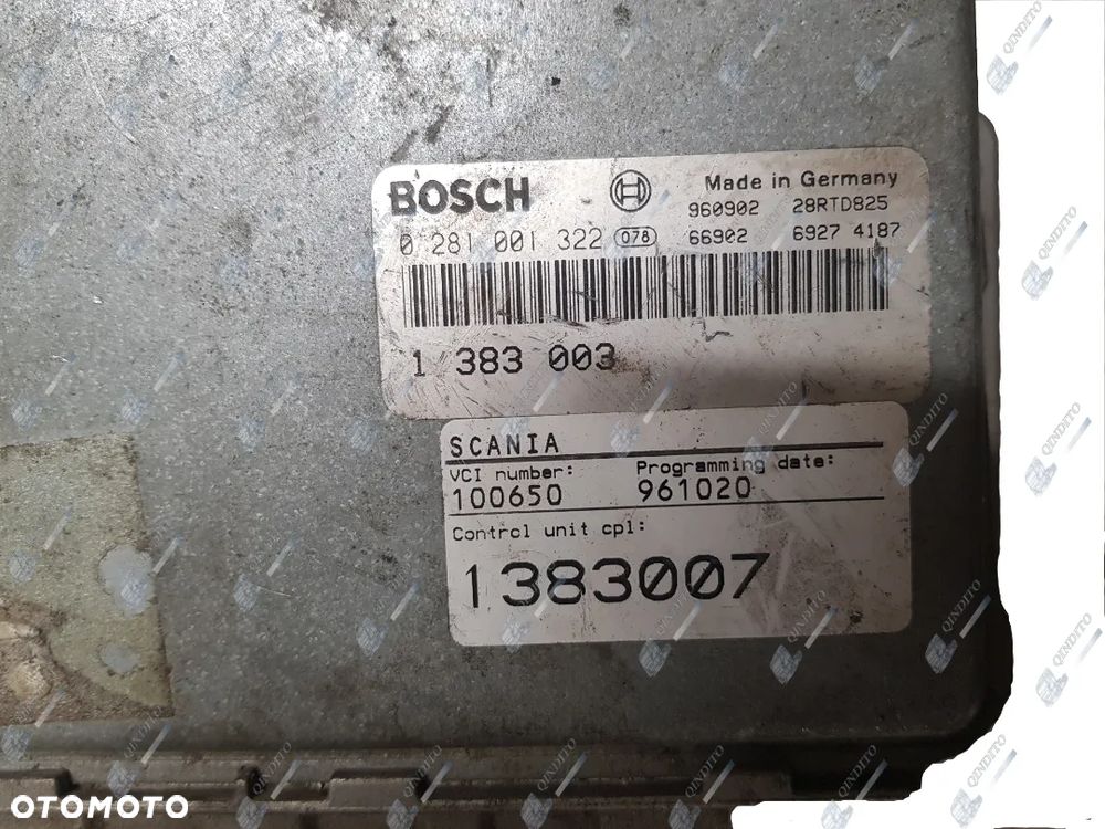 STEROWNIK KOMPUTER SILNIKA SCANIA 4 1383003 - 2