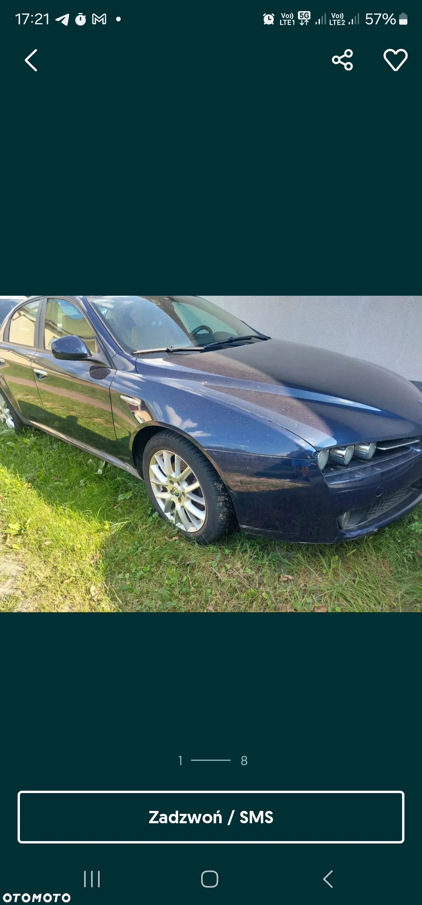 Alfa Romeo 159 wszystkie części Lublin kolor 568 - 1