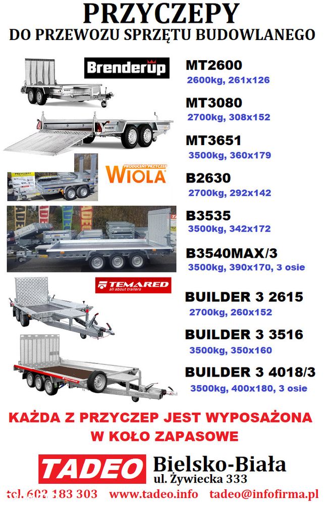 Brenderup MT3651 3500kg 3651 pod koparkę - 21