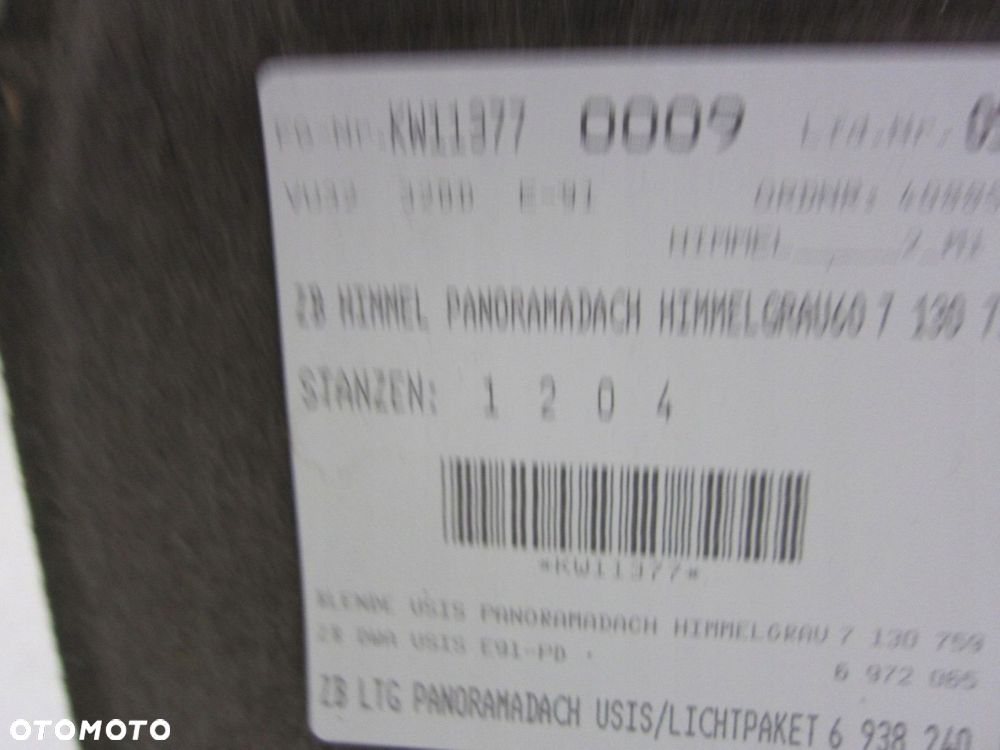 BMW E91 PODSUFITKA GRAU SZARA PANORAMA 6982757 - 7